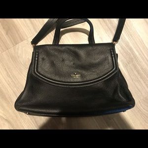 Classic Kate Spade black leather satchel